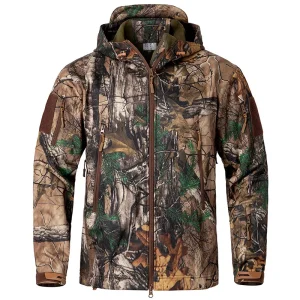 Men's Silent Soft Shell Camouflage Tactical Hunting Jacket