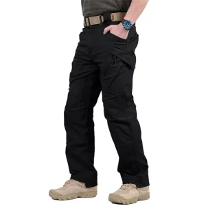 Mens Tactical Pants Multiple Pocket Elasticity +Sizes
